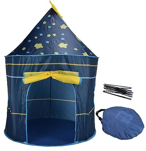 LDAUYZLING Kinder Spielen Zelt Spielzeug Prinzessin Schloss Indoor Spiel Spielhaus Zelt Spielzeug Geschenke für Kinder (Blauer Sternenhimmel)