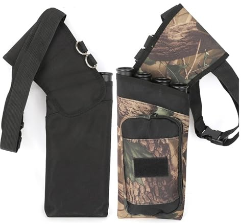 Justerbar pil, ryggsäck och väska, Midjekoger 4-rörs nylon for recurve compoundbåge långbåge bågskytte flerfärgad(Schwarz)