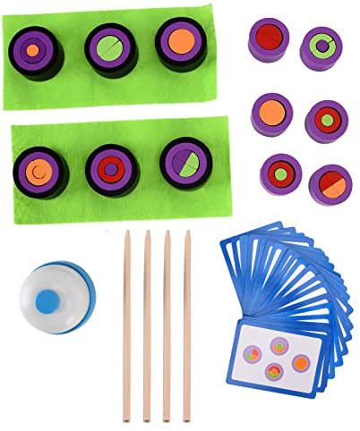 Omquot Sushi-Bausteine, Pädagogisches Holzspielzeug für ab 3 Jahren, Buntes Sushi-Formen-Set für Kooperatives Spielen (ZM- Master-Spiel)