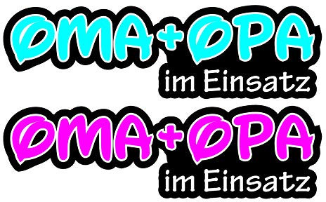 Baby on Board Aufkleber 18x5,5cm Auto Sticker -Finest Folia Autoaufkleber UV- Wetterfest Wasserfest Hangover R046 (Unisex, Oma & Opa)
