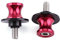 Schwenkarmspule, 2 Stück 8mm Motorrad CNC Montageständer Racingadapter Bobbins Ständeraufnahme, Hinterbauständer Swing Arm Spool Schwinge Sliders Spulen (Rot)