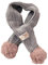 Weiqiao® Kinder-Schal aus Strick, wärmt den Winter, Dekoration, Kawaii, Bommelzubehör für Geschenk Mädchen Weihnachten Gr. Einheitsgröße, grau