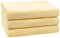 ZOLLNER Juego de 3 Toallas de Ducha, Amarillo, 70x140 cm, 100% algodón