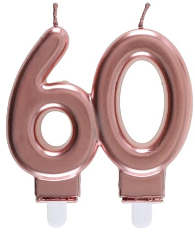 Santex Hochzeitskerze 60 Jahre, Rosegold