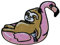 Finally Home Faultier in Flamingo Schwimmring mit Cocktail Patch zum Aufbügeln | Tiere Patches, Bügelflicken, Flicken, Aufnäher