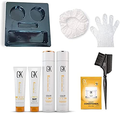 GK HAIR Global Keratin The Best Consumer Box Kit (300ml/10.1 Fl Oz) Keratin-Haarglättungsbehandlung - Professionelle komplexe brasilianische Glättung für glattes, kräuselfreies Haar a