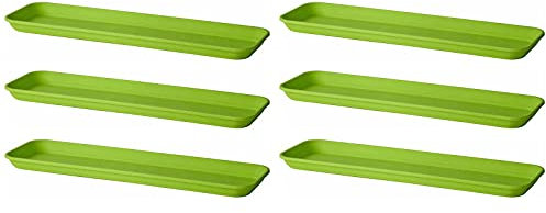 Euro3plast Artikel 1991 Inis Untersetzer 46,6 x 16,1 cm für Blumenkasten Inis 50 x 20 cm aus Kunststoff (6, Grün)