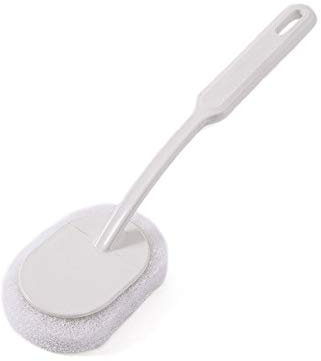 Compact Toilet Brush and Holder, Bathroom Cleaning Brush Sponge Wipe Long Handle Bathtub Floor Ceramic Tile Sponge Brush Multipurpose Home Toilet Cleaner Tools Deep Cleaning Toilet Bowl Brush