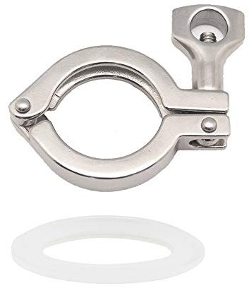 Beduan 2 Sanitary Tri Clamp 304 Stainless Steel Single Pin Heavy Duty Tri Clamp Clover with Wing Nut for Ferrule TC 2 (2 Inch)