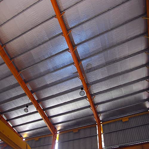 Aluminium Dampfsperrfolie Dampfsperre Dach Innen Dampfsperre zur Dämmung Dampfsperrfolien zur Dachisolierung Dach dampfsperre sauna Dampfsperren,Dachisolierung Selbstklebend (Size:1x20m/3.2x65.6ft)