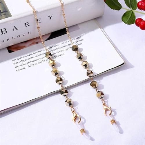 chlzekai Sonnenbrille Ketten Halskette Brille Mode Umhängeband Damen Schmuck Metall Brillen Lanyard Herz Perle Accessoires-Russische Föderation,06