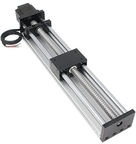 Befenybay 250mm effektive Verfahrlänge Doppelter optischer Achsenführungs-Kugelumlaufspindel SFU1605 mit NEMA23-Schrittmotor für DIY-CNC-Fräserteile X Y Z Lineartisch-Aktuator und 3D-Drucker