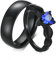 Gualiy Ringe Paare Edelstahl, Partner Ringe für Sie Und Ihn 6MM Schwarzer Ring mit Blau Zirkonia Herz Ring Damen 54 (17.2) & Herren 57 (18.1)