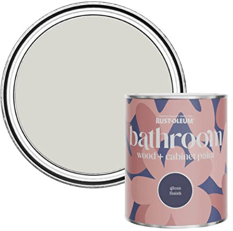 Rust-Oleum Grey Moisture Resistant Bathroom Wood and Cabinet Paint in Gloss Finish - Bare Birch 750ml