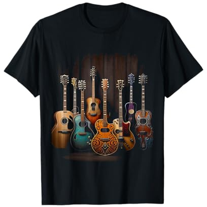 Gitarren Design Bunte Musiker Gitarre Geschenk für Gitarrist T-Shirt