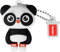 GARRULAX USB-Flash-Laufwerke, 16GB wasserdichtes Silikon USB2.0 High Speed USB-Daumenlaufwerke Memory Stick Pen Datum Speicher Pendrive U Disk(Panda)