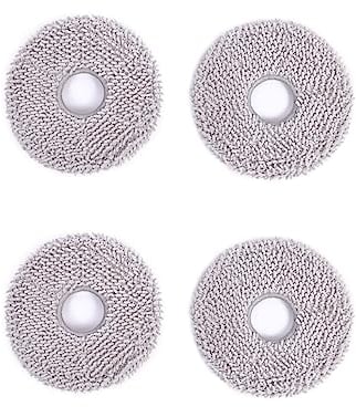 ECOVACS Waschbare Wischpads für DEEBOT X2 Omni/T20 Omni/T10 Omni/X1 Omni/X1 Turbo Serie Roboter-Staubsauger und Wischmopp, Grau, 4 Stück pro Packung