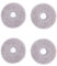 ECOVACS Almohadillas Lavables, 4 Unidades por Paquete para Robot Aspirador y fregona DEEBOT X2 Omni/ T20 Omni/ T10 Omni/ X1 Omni/ X1 Turbo Series, Color Gris