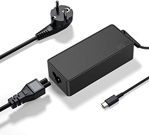 Alimentatore USB C 45W Caricatore per Lenovo ThinkPad X13 L14 E15 Gen 2 E14 Gen 2 L480 L580 L490 L590 T480 T480s T490 T490s Yoga 910 910-13 910-13IKB 910-131KB 720-13 720 720-13IKB C630-13