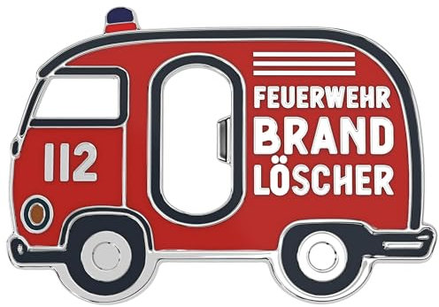 LANOLU Flaschenöffner Magnet FEUERWEHR Geschenke für Feuerwehrmänner, magnetischer Flaschenöffner lustig für Männer, Feuerwehr Geschenke für Männer aus Metall