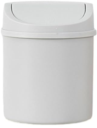 Fnaekier Small Trash Can - Space-Saving Cute Desktop Trashcan With Lid, Modern Desk Waste Bin For Bathroom Vanity, Tabletop