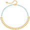 Handgemachte Quasten Fußkette,Boho Fußkettchen,Perlen Fussketten für Frauen,Hellblauer Kristall Fußkettchen für Damen,Mädchen,Fusskettchen Gold 585 Echtgold,Strand Accessoires,Designer Fußkettchen