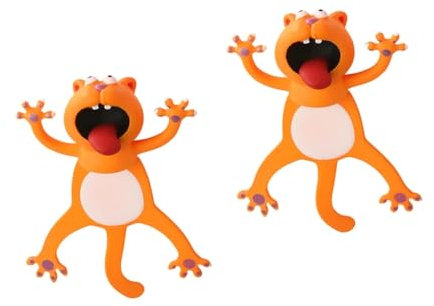 STOBOK 2 Stück Pop Up Lesezeichen Wacky Animal Lesezeichen Leserlesezeichen Ouch Buchmarker Kinderlesezeichen Lustige Lesezeichen Katzenlesezeichen Lesezeichen Für 3D Wacky Lesezeichen