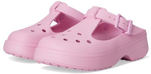 Crocs Unisex-Adult Classic Clogs, Mary Janes for Women, Pink Tweed, 5 UK Men / 6 UK Women