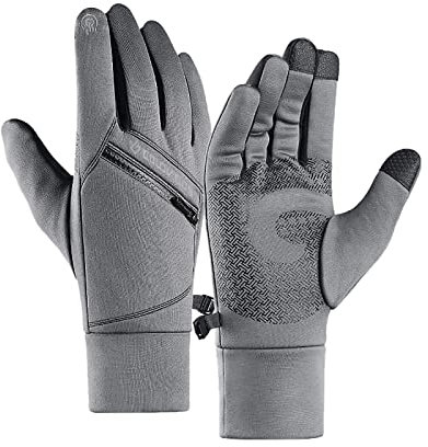 Gloves Mittens Women Cold Weather Men And Women Gloves In Autumn And Winter Fashionable And Simple Outdoor Sports Thickened Warm Windproof And Non Slip Women Mittens (Grey, XXL)