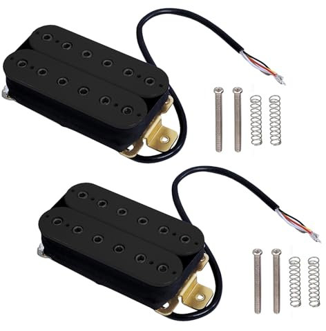 4 pickup per chitarra elettrica a 6 corde, Humbucker, a doppia linea, regolabile, con vite esagonale, colore nero
