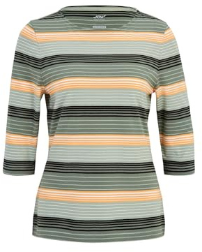 JOY RINA 3/4 Arm Shirt Grape Leaf Stripes - 38