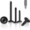 HXJDAM Lot de 100 vis autotaraudeuses, noires, 4,2 x 50 mm, vis auto-taraudeuses, en acier au carbone, pour tôle, aluminium, bois, plastiques