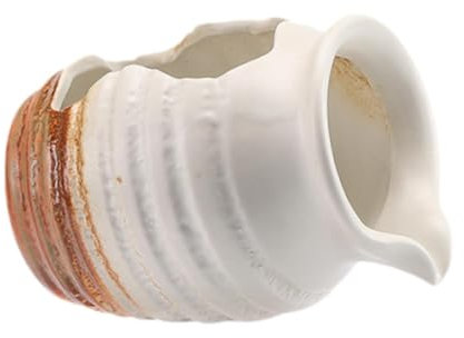 F Fityle Zirkulierende Wasser Ton Topf Hydrokultur Vase Brunnen Skulptur Landschaft Glas Dekorative Desktop Wasser Brunnen Glas, Weiß