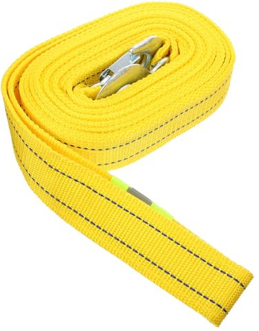FELTECHELECTR Corde de Remorquage pour Voiture 4,8 M 5 Tonnes Polyester Épais Kit Pratique pour Urgences Câble de Treuil Robuste Crochets