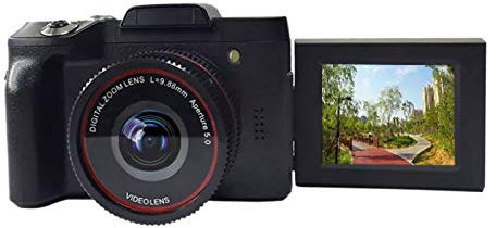 Fuhjythy 16MP 16X Zoom 1080P HD Rotation Screen Mini Mirroless Digital Camera Camcorder DV with Built-In Microphone