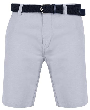 Tokyo Laundry Men's Cotton Summer Chino Shorts with Woven Belt