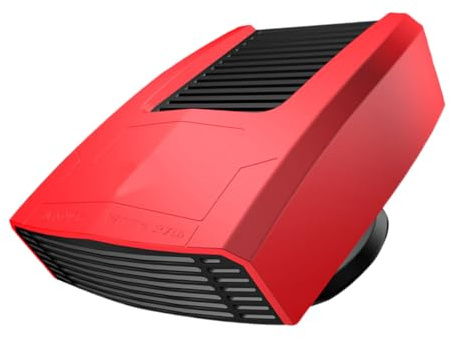 Riscaldatore per auto Riloer per camper 12V 180W portatile per auto, raffreddamento e riscaldamento rapidi invernali, compatibile con accendisigari a 12 V CC, rosso