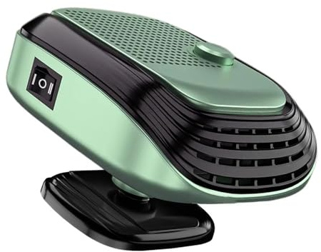 Riloer Autoheizung für Wohnmobil, 24 V, 150 W, tragbar, für den Winter, schnelles Kühlen und Heizen, Stecker für Zigarettenanzünder, kompatibel mit 24-V-Automodellen, Grün