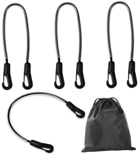 Xoeryoy 4 Stück Beingurte für Pferdedecken, 53, 3–68, 6 cm, elastische Deckengurte mit doppelseitigen Clips, Pferdebedarf mit Tasche