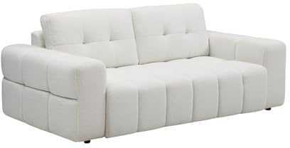Vente-unique - Sofa ohne Schlafmöglichkeit 2 Sopelana - Polyester - weiß