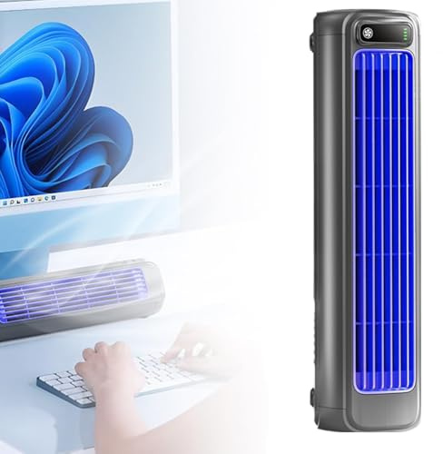 2026 Upgrade Portable Air conditioner, Cooling Fan with 3 Speeds & LEDTouch Screen, USB Charging AirConditioner for Bedroom Desktop Home Room Office (Gray)