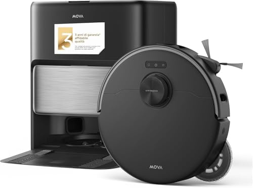 MOVA P70 Pro Ultra Saugroboter 30.000Pa Saugkraft Schwarz | 260 U/min Wischmoppmotor mit 12N Anpressdruck, 100 °C PTC-JetSpray-Trocknungsbrett, 1h Wischmopptrocknung