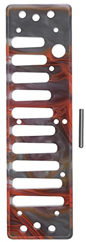 Acryl-Mundharmonika-Kamm für SP20, Ersatzteil für 10-Loch-Mundharmonika, wasserdichter, leichter Kamm mit abgerundeten Kanten und glattem Mundstück für komfortables Spielen (Bernstein (Farbe))