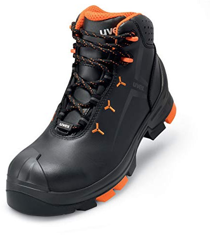 Uvex 2 Arbeitsschuhe - Sicherheitsstiefel S3 SRC ESD - Orange-Schwarz - Weite 12 / Weit - GR, Größe:43