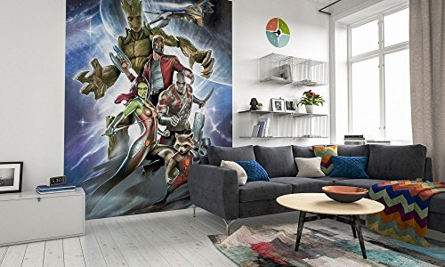 Komar - Marvel - Vlies Fototapete GUARDIANS OF THE GALAXY CREW - 200 x 250 cm - Tapete, Wand Dekoration - 018-DVD2