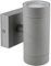 SSC-LUXon Außenleuchte LED Wand Schutzart IP54 mit 2x GU10 LED Lampen 230V 5W neutralweiß - Wandstrahler Up and Down in grau