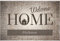 Manutextur Fußmatte mit Namen - Motiv Welcome Home - viele Motive - Schmutzfangmatte personalisiert - Größe 50x80 cm - persönliches & individuelles Geschenk