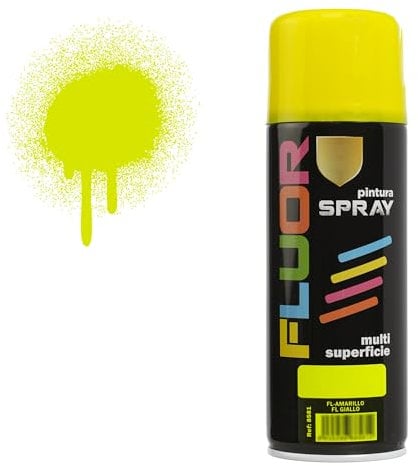 H HANSEL HOME Pintura Spray Amarillo Fluorescente 400 Ml