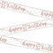 Folienbanner Happy 65th Birthday, rotgoldenes Glitzer, 2,7 m (1 Stück) – ideal für Feiern, Fotoautomaten-Hintergrund und Wanddekoration