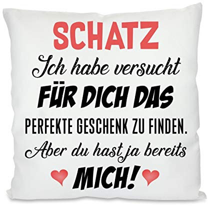 Herzbotschaft Kissen mit Motiv - Ich Habe versucht für Dich das perfekte...
